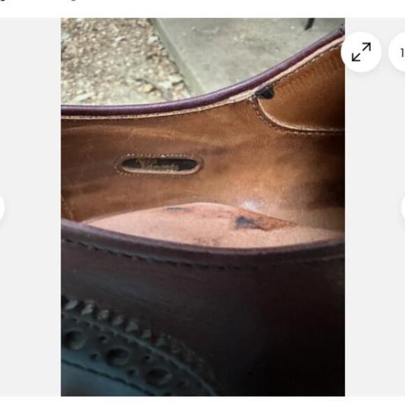 Allen Edmonds Ashland Wingtip Shoes Mens Size 9 C Burgundy Leather USA - Picture 10 of 10